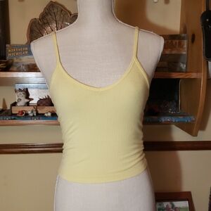 Forever 21 Light Yellow Ribbed Camisole